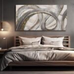 VAYIMDH Canvas Wall Art for Living Room Large Graffiti Wall Decor Grey and Beige... - Image 4