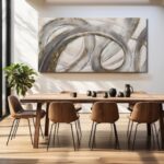 VAYIMDH Canvas Wall Art for Living Room Large Graffiti Wall Decor Grey and Beige... - Image 6