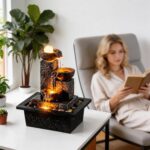Tolevoit Three Bowls with Rotating Ball Flowing Tabletop Fountain Home Décor Ind... - Image 4