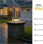 MVBT 11.8" Outdoor Post Lights Hard Wired, AC100-240V Modern Column Light Electr... - Image 4
