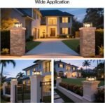 MVBT 11.8" Outdoor Post Lights Hard Wired, AC100-240V Modern Column Light Electr... - Image 6