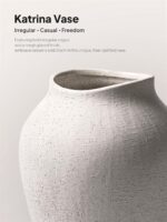 White Ceramic Vase - Large 11.8 Inch Tall Floor Vase for Centerpieces, Farmhouse... - Image 5