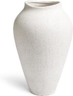 White Ceramic Vase - Large 11.8 Inch Tall Floor Vase for Centerpieces, Farmhouse... - Image 6