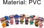 8Pcs Mini Boy and Girl Statue Dollhouse People Figures Set Resin Cake Toppers fo... - Image 3