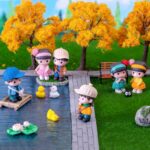 8Pcs Mini Boy and Girl Statue Dollhouse People Figures Set Resin Cake Toppers fo... - Image 4