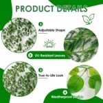 Der Rose 4Pcs Fake Hanging Artificial Ivy Vine Faux Eucalyptus Hanging Plants, B... - Image 5