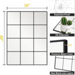 Window Pane Wall Mirror, 40"x30" Wall Mounted Window Mirror for Living Room, Bed... - Image 3