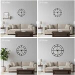 Zabiki 24 Inch Large Wall Clock Modern, Roman Vintage Farmhouse Decorative Black... - Image 3