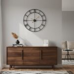 Zabiki 24 Inch Large Wall Clock Modern, Roman Vintage Farmhouse Decorative Black... - Image 5