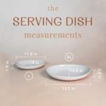 Mora Ceramic Large Serving Bowls- Set of 2 Oval Platters for Entertaining. Moder... - Image 3