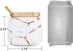VanEnjoy Decorative Marble Pattern Ceramic Sugar Spice Containers Porcelain Jar ... - Image 3