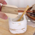 VanEnjoy Decorative Marble Pattern Ceramic Sugar Spice Containers Porcelain Jar ... - Image 5