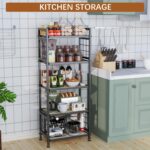 GIOTORENT 5-Tier Pantry Shelves with Wooden Boards, Heavy Duty Storage Shelves &... - Image 3