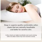 Pizuna Pure 100% Cotton Queen Duvet Cover with Shams, Luxurious 400 Thread Count... - Image 4