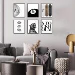 Liacxony Stockholm Leopard Set of 6 Wall Art Posters Set Black and White Cheetah... - Image 7