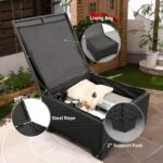 3 Pieces Patio Furniture Set Outdoor Sectional Wicker Patio Furniture Patio Couc... - Image 5