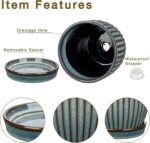 Oairse Ceramic Pots for Indoor Plants, 4.9 +5.7 inch Pots for Plants Set of 2 Ma... - Image 3
