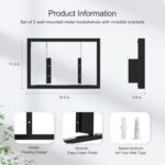 Floating Book Frame Wall Mount - Invisible Metal Bookshelves for Home Decor, Set... - Image 4