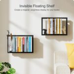 Floating Book Frame Wall Mount - Invisible Metal Bookshelves for Home Decor, Set... - Image 5