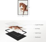 Large Framed Modern Horse Wall Art, Abstract White Brown Wall Art Animal Artwork... - Image 8
