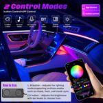 Acrylic Interior Car LED Strip Lights, Dreamcolor 10-in-1 Car Ambient Lighting K... - Image 6