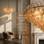 Modern Round Chandelier, 37" Extra Large Black Chandeliers for Dining Room, 14-L... - Image 7