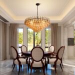 Modern Round Chandelier, 37" Extra Large Black Chandeliers for Dining Room, 14-L... - Image 9