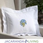Jacaranda Living Embroidered Boudoir Pillow Cover – Handcrafted Embroidery, Fine... - Image 3