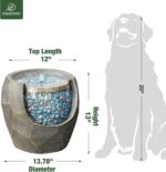Kingsyard 13" Outdoor Water Fountain, Electric Resin Garden Waterfall with LED L... - Image 6