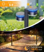 Solar Pathway Lights Outdoor Waterproof, 6 Pack Dual-Head Solar Lights Outdoor, ... - Image 4