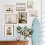 Vodefoad Vintage Seascape Gallery Wall Print Set of 12, Vintage Nautical Coastal... - Image 6
