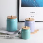 Sweejar Ceramic Kitchen Canisters, 58 FLOZ Porcelain Food Storage Jar with Airti... - Image 4