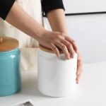 Sweejar Ceramic Kitchen Canisters, 58 FLOZ Porcelain Food Storage Jar with Airti... - Image 5