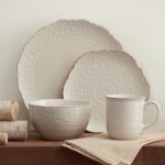 Pfaltzgraff Chateau Cream 16-Piece Stoneware Dinnerware Set, Service for 4, Off ... - Image 5