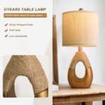 OYEARS 19" Table Lamps Set of 2, Boho Lamps for Living Room, Rustic Bedside Lamp... - Image 4