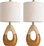 OYEARS 19" Table Lamps Set of 2, Boho Lamps for Living Room, Rustic Bedside Lamp... - Image 9