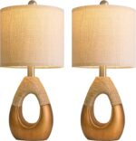 OYEARS 19" Table Lamps Set of 2, Boho Lamps for Living Room, Rustic Bedside Lamp... - Image 10