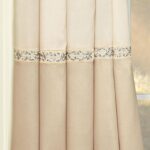 Luxury Elegante Sophisticated Polyester Faux Silk Window Treatment | Light Cream... - Image 5