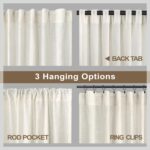 Pitalk 42 Inch Wide by 108 Inch Curtain for Living Room Patio Sliding Door 2 Pan... - Image 5