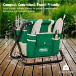 GardenHOME 7-Piece Green Gardening Tool Set – Stainless Steel Tools with Wooden ... - Image 3