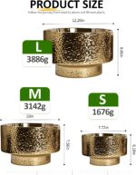 OXART Large Plant Pot, 12.2+10+7.7 inch Pots for Plants, Set of 3, Ceramic Plant... - Image 4