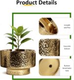 OXART Large Plant Pot, 12.2+10+7.7 inch Pots for Plants, Set of 3, Ceramic Plant... - Image 5