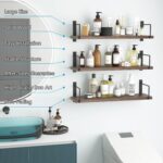 Floating Shelves - 24 Inch Wall Mounted Set of 3 Rustic Wood Shelves for Wall De... - Image 7