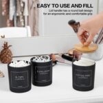 3 Pack Qtip Holder Bathroom Set with Tray,13.5oz Cotton Round Ball Pad Holder Co... - Image 6