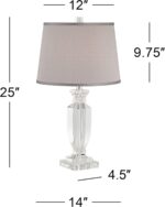Vienna Full Spectrum Sherry Traditional Glam Luxury Table Lamp 25" High Clear Cr... - Image 5