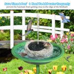 SAC SMARTEN ARTS Solar Fountain for Bird Bath with Solar Panel Resin Granite Roc... - Image 8