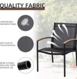 Shintenchi 3 Pieces Patio Bistro Sets, Outdoor Textilene Fabric Conversation Bis... - Image 3