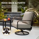 NATURAL EXPRESSIONS Outdoor Bistro Set, 3 Piece Patio Swivel Glider Rocking Chai... - Image 4