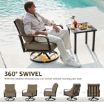 NATURAL EXPRESSIONS Outdoor Bistro Set, 3 Piece Patio Swivel Glider Rocking Chai... - Image 5