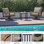 NATURAL EXPRESSIONS Outdoor Bistro Set, 3 Piece Patio Swivel Glider Rocking Chai... - Image 7